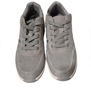 Walkx Women’s Gray/Silver Glitter Lace up Sneakers Size EU 37